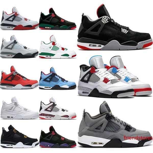 

4 cool grey 4s og bred for 2019 men basketball shoes white cement fire red tattoo trainer athletic sport sneakers size 41-47