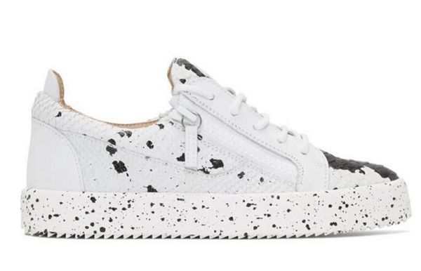 

Sell italy luxury low hoe for men and women blue gradient color titching trap white zip neaker ladie leather high help hoe