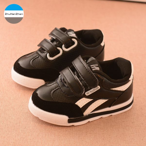 

2018 baby casual shoes fashion kids sneakers boys girls flat shoes non-slip infant sports soft bottom newborn toddler walk, Black