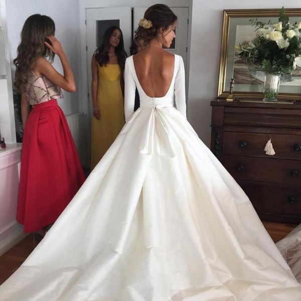 

дешевые старинные свадебные платья с короткими рукавами с короткими рукавами 2019 элегантные свадебные платья с открытой спиной развертки по, White