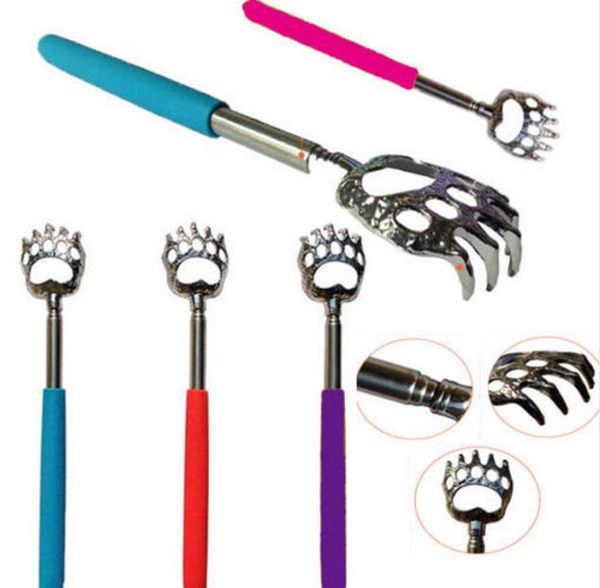 

2017 cute bear claw stainless back claw back scratcher ultimate extendable to 23 150pcs