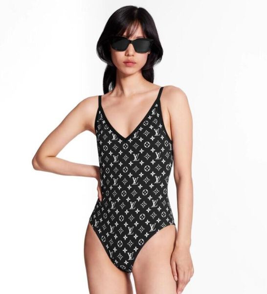 

20ss women bikini summer designer swimsuit with letters beach wear one-piece swimwear for women backless s-xl, White;black