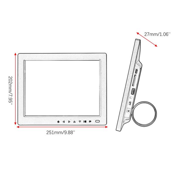 

dpf-1040t picture frame 10 inch electronic digital p frame ips display with ips lcd 1080p mp3 mp4 video player