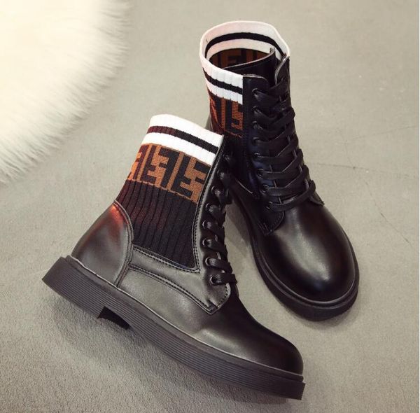 

2020 new women'sfendi ins martin boots british short boots stovepipe shoes casual fashion thick bottom breathable designer motorcycle b, Black