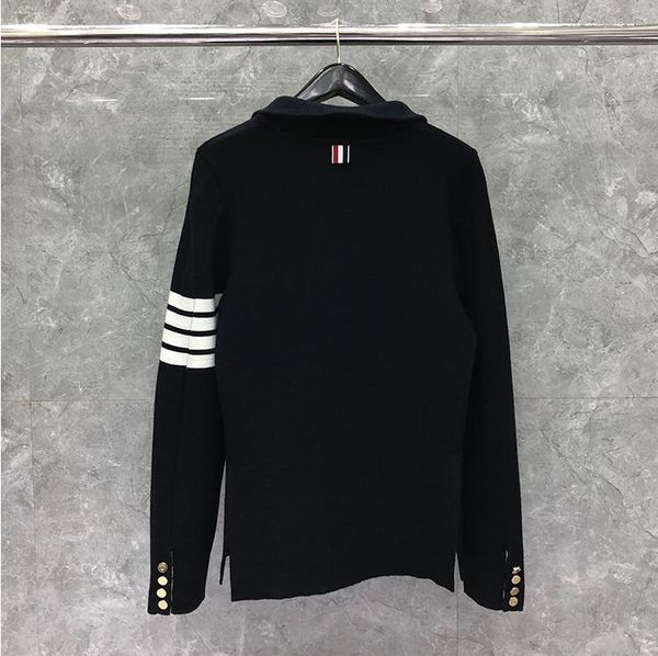 

2020 fashion tb brand blazer men women casual suit slim fit men's jacket autumn and winter double breasted thick coat, White;black