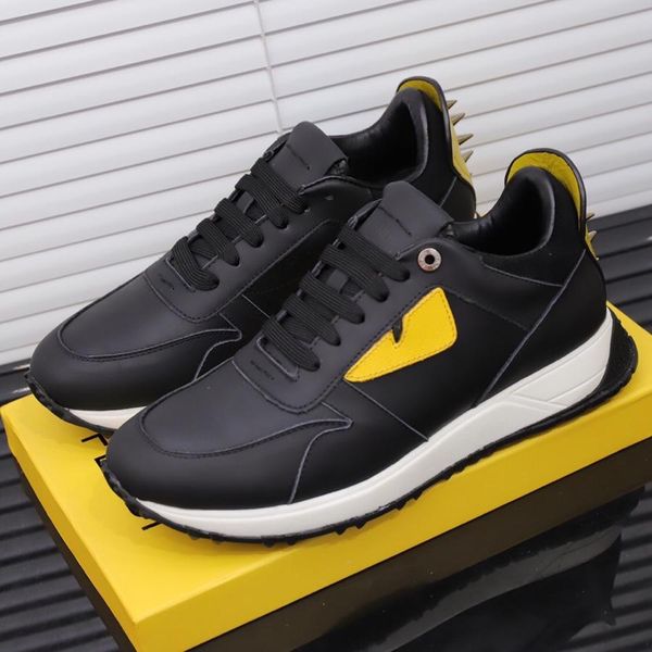 

luxury mens 18 designer shoes fend sneakers trainer shoes f platform men casual shoes d06, Black