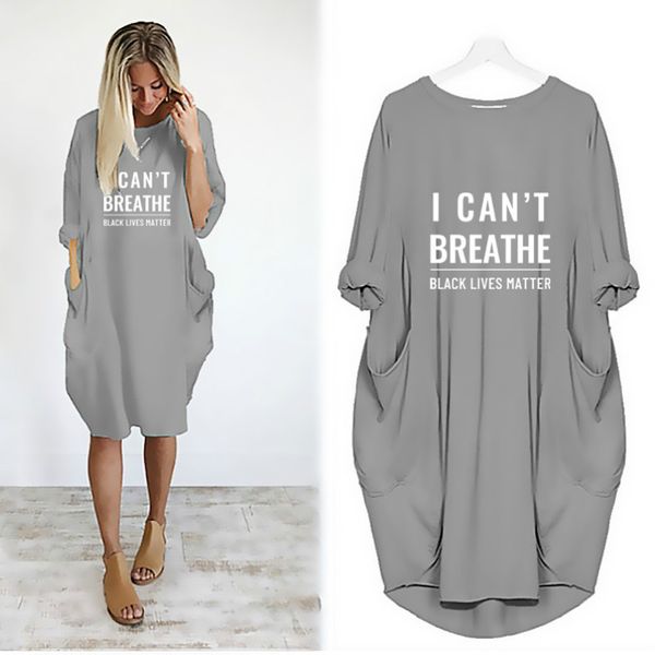 

i cant breathe womens trendy dress fashion girls dresses party club casual dress acitve long sleeve dress active womens new clothes, White;black