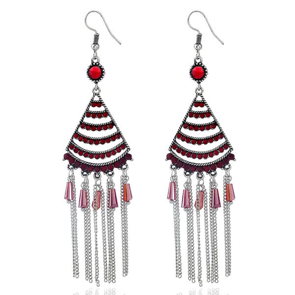 

bohemian water ripple earrings retro long tasseled earrings, Golden