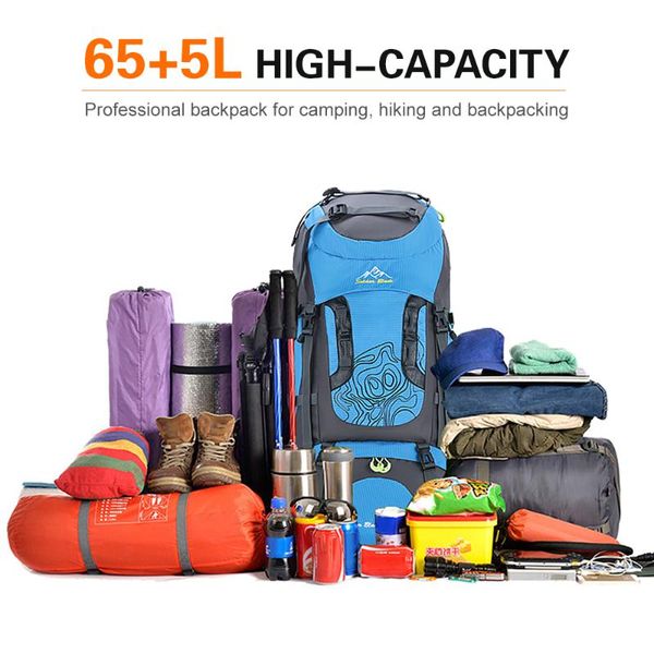 

lixada 70l waterproof backpack travel pack sports bag pack outdoor mountaineering hiking climbing camping backpack bags
