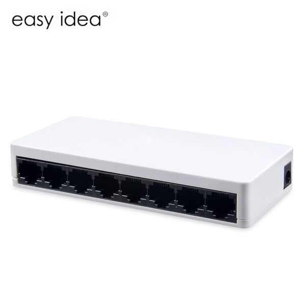 FreeShipping Mini Network Switch Hub 8 Ports 10/100 Мбит / с Быстрая локальная локальная сеть Ethernet Network Switch Adapter + DC5V / 500MA источник питания