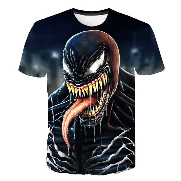 

2020 new male 3d t-shirt latest venom marvel t-shirt 3d printed men and women casual fitness, White;black