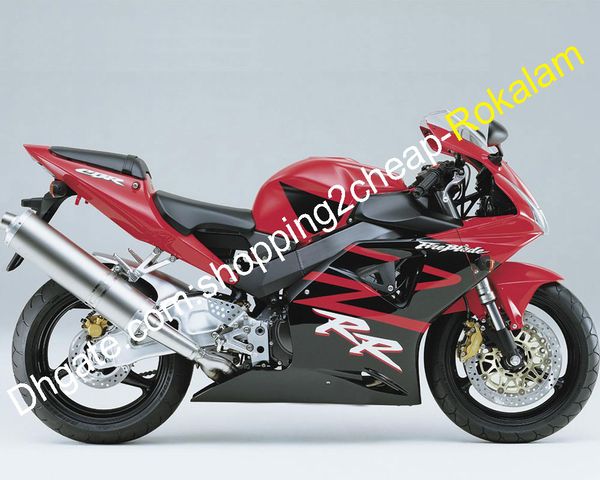 Per Honda Shell CBR900RR 954 02 03 CBR Fireblade 900RR CBR954 RR CBR954RR Kit carenatura moto rosso nero 2002 2003 (stampaggio ad iniezione)