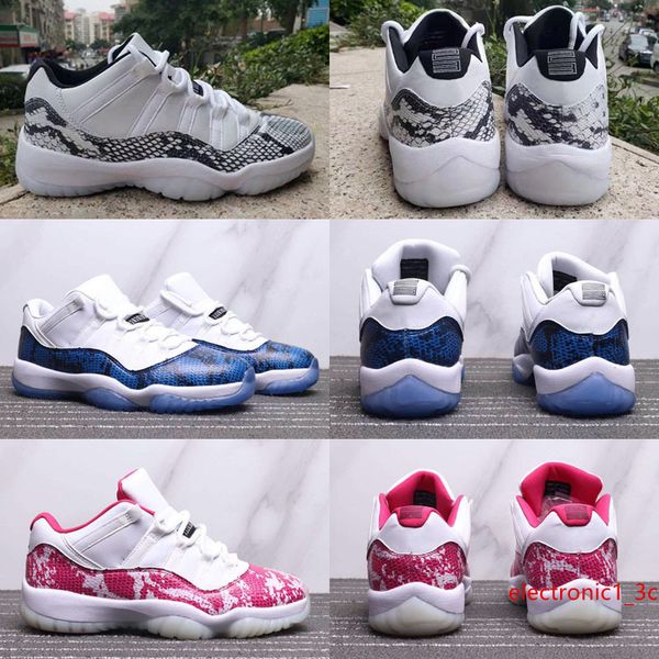 

jumpman 11 11s low navy blue snakeskin basketball shoes men women 11 low pink snakeskin sports sneakers size 36-47