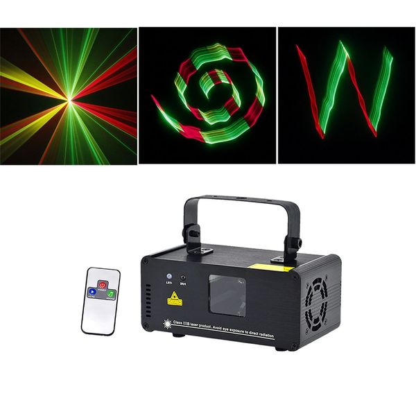 Sharelife Mini 3D Rot Grün Mix Gelb DMX Laser Scan Licht PRO DJ Home Party Gig Effekt Bühnenbeleuchtung Remote Musik TDM-RGY250