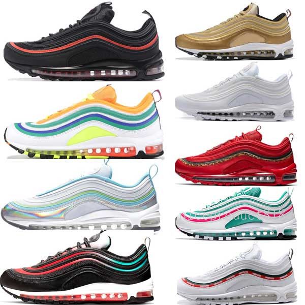 

running shoes men shoes chaussures hommes og triple white og metallic gold silver bullet pink mens trainer women sports sneakers eur36-45