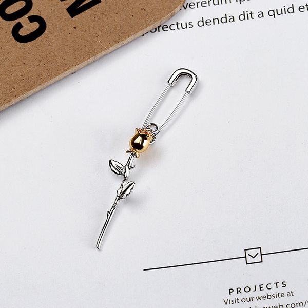 

xiha real 925 sterling silver earrings for women 2020 charm rose flower earring girls bohemian trend korean fashion jewelry, Golden;silver