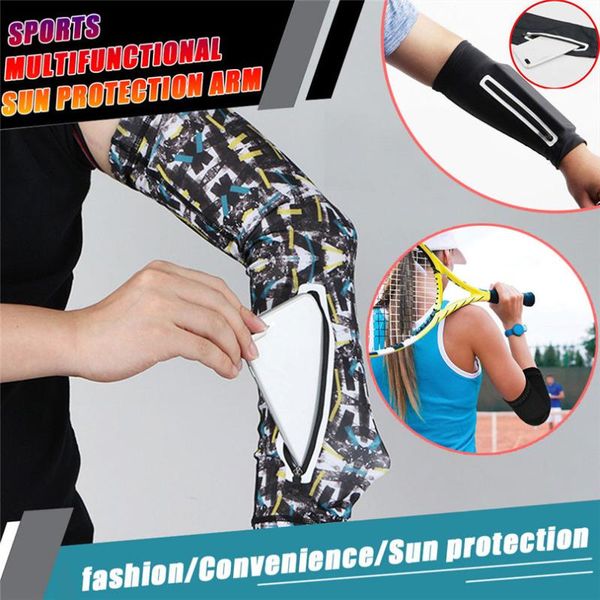 

zip sports short arm guards sun protection outdoor sports outdoor casual soft accessories 30d30, Black;gray