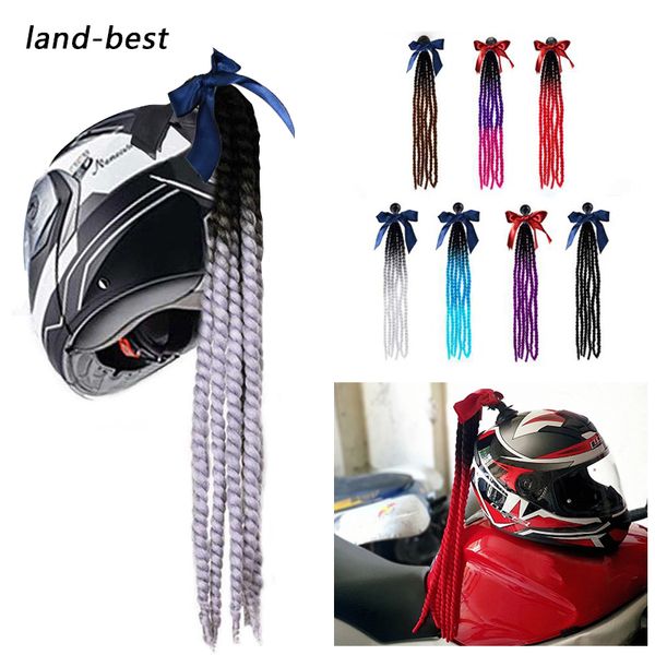 

land-style motorcycle braids wig twist helmet handmade decoration punk dirty braid motocross racing moto helmet braids