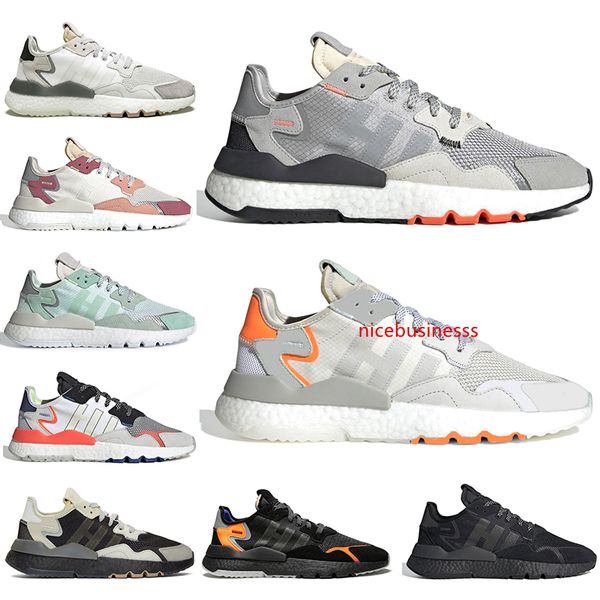 

2019 nite jogger 3m reflective running shoes men women triple black white breathable mens trainer sports sneakers 36-45