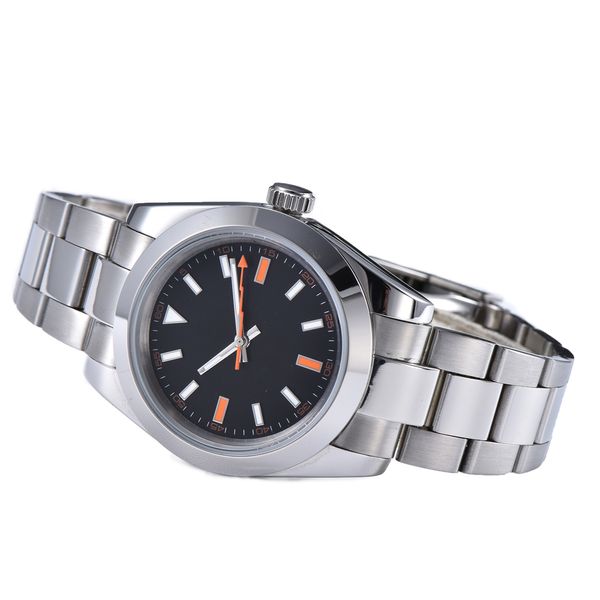 

oumashi men's automatic mechanical watch luminous waterproof watch 40mm lls833, Slivery;brown