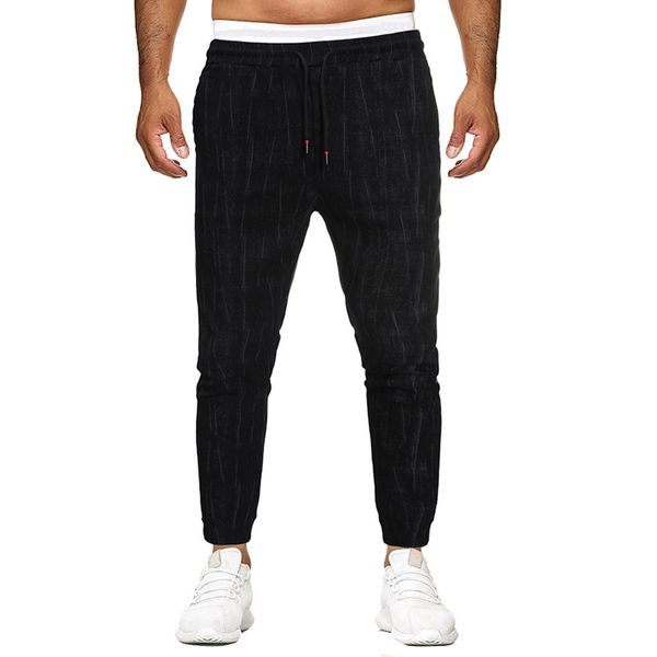 

men joggers sweatpants men's jogger trouser men splicing pure color overalls casual pocket sport work casual trouser pants m-3xl, Black