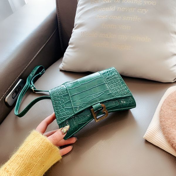 

ts letter metal crocodile pattern crossbody bag women shoulder bag fashion street casual black white red green handbags purses tsysbb591