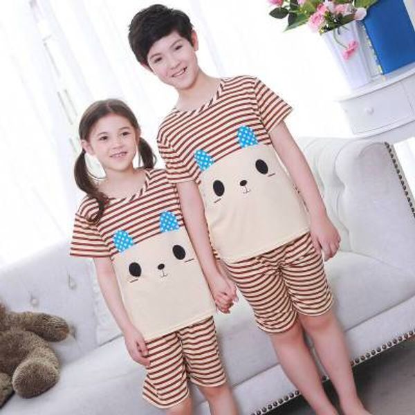 

snug pyjamas kids cotton toddler cartoon children pajamas sets for baby girls boys short sleeve summer sleepwear pyjama enfant, Blue;red