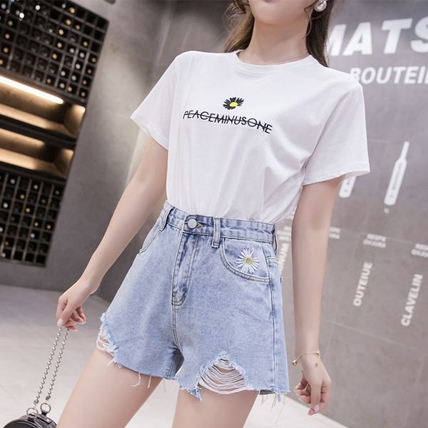 

the blue female fashion nail bead hole denim shorts shuhua236
