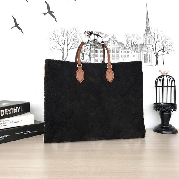 

2019 new winter onthego teddy handbag m55420 women handbag fashion large duplex printing designer tote designer luxury handbags purses