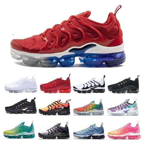 

2020 tn plus mens designer shoes men women casual air cushion trainers bumblebee blue comfortable outdoor hiking zapatos sports shoes 36-45, Black