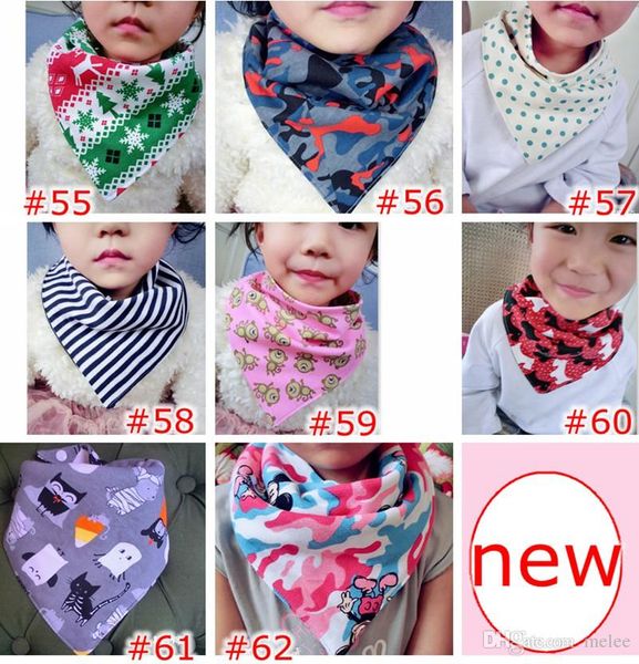 

ins xmas holloween baby stripes christmas bibs infant triangle scarf toddlers cotton bandana burp cloths 100 colors choose free
