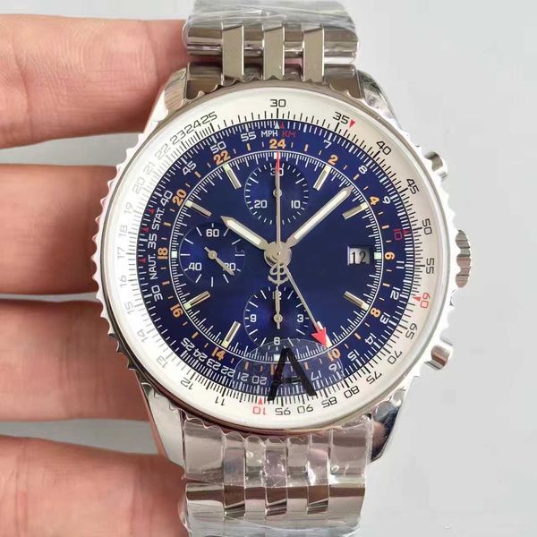 

Роскошные часы многофункциональный кварцевый хронограф NAVITIMER стиль сапфировое з