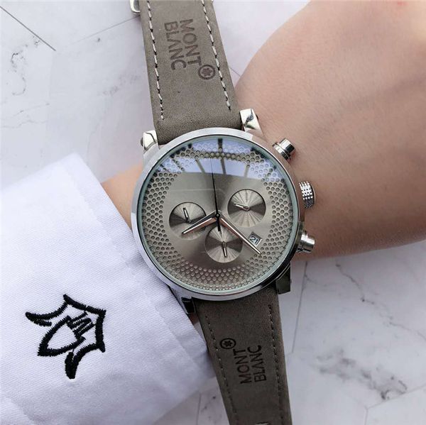 

42mm reloj mujer blanc fashion brand full steel watch men simple mont dress luxury designer mens watches leather gold clock reloj de lujo, Slivery;brown