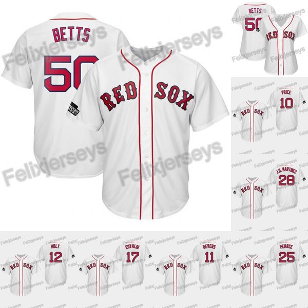 

Boston 2019 London Series Mookie Betts Benintendi J.D. Martinez Brock Holt Nathan Eovaldi Red Sox Chris Sale Rafael Devers Bogaerts Jersey