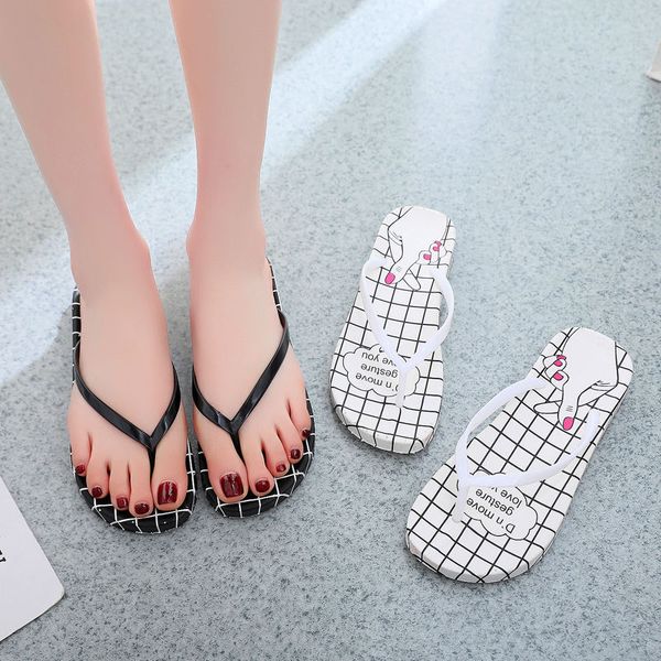 

summer fashion women slippers flip flops women sandals casual shoes, Black