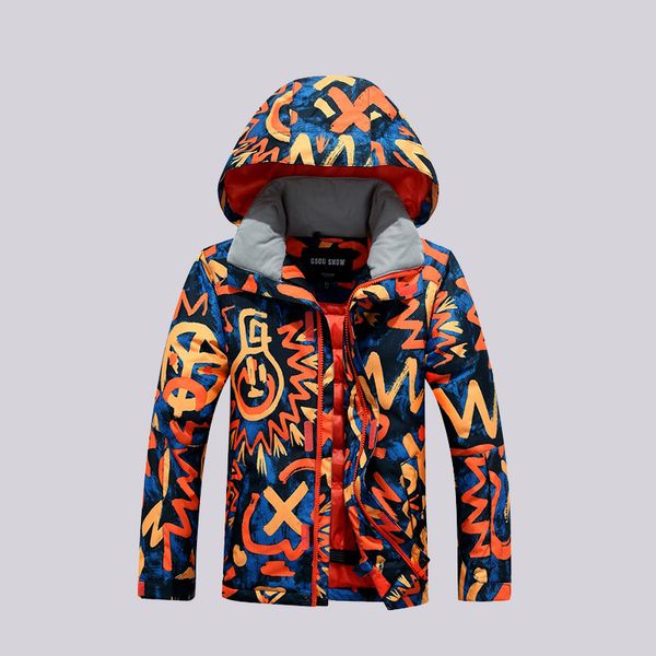 

gsou snow double одноплатный детский лыжный костюм водонепроницаемый дышащий теплая лыжная куртка открытый ветрозащитный для мальчиков разме