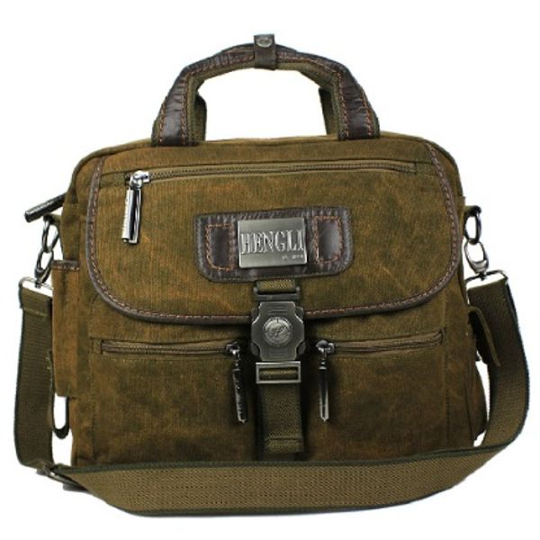

canvas messenger bags multifunction men's shoulder briefcase leisure travel handbag toolkit vintage package
