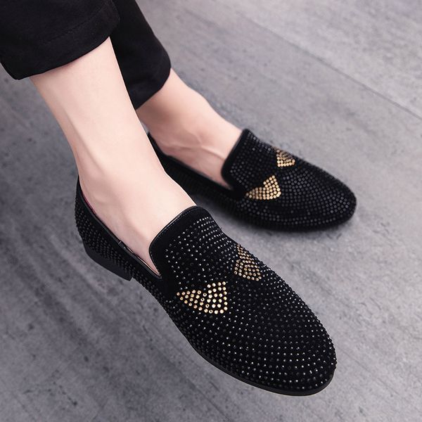 

2019 new trend youth casual footwear for men men's shoes slip on youth fashion flats sneakers black platform shoe