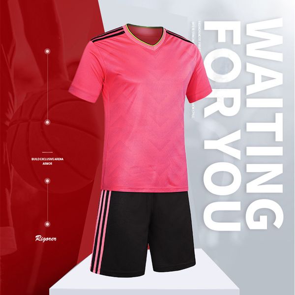 

gym clothing soccer jersey sets 2021 kids football uniform team sports training short sleeve game man wear shirt tracksuits camiseta futbol, White;black