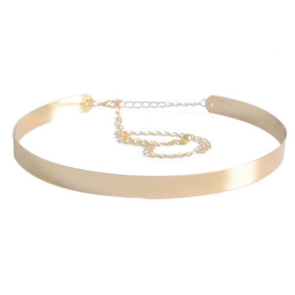 

new women iron built-in buckle decorative belt fashion metal women belts gold cutout plate slim, Black;brown