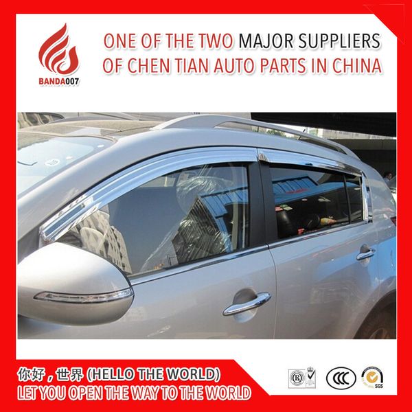 

4 piece abs plating decorative trim vent shade rain sun wind deflector window visor for sportage-r 2011-2017