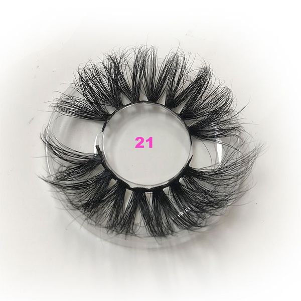 Çekici 3D Vizon kürk Yanlış Eyelashes% 100 Doğal Yumuşak Curl GenuinSiberian Vizon Saç El yapımı lüks Moda Sahte Kirpikler Premium Kutu 10pair