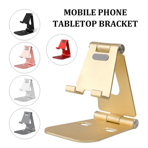 

folding mobile phone deskbracket aluminum alloy mobile phone bracket multifunction lazy live