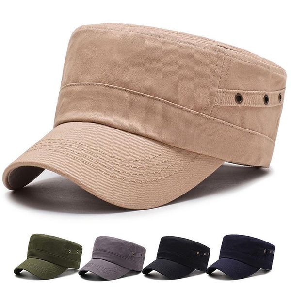 

2020 нова оен и зима лопок flat top hat пѬое плоной ве мђжка мода военне hat, Black;white