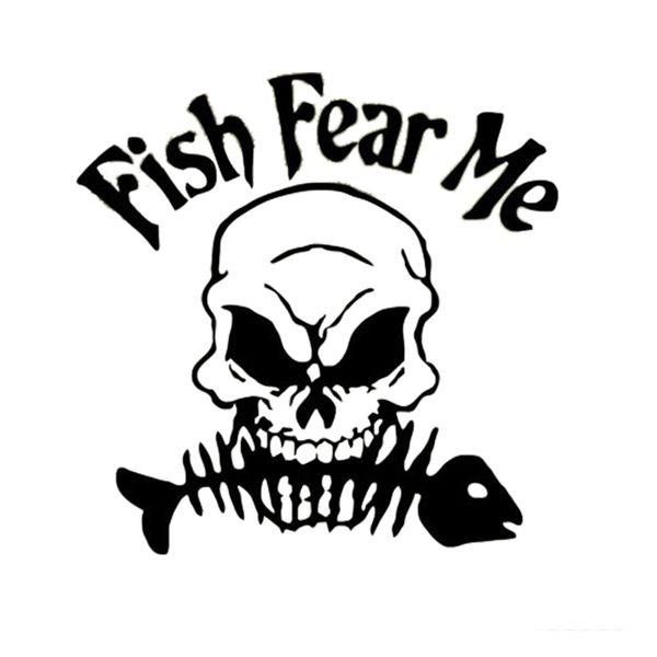 

Funny Fish Afraid Of My Death, Car Sticker, Truck Window, Vinyl Car Sticker, Decorative Decals Accessories, Color