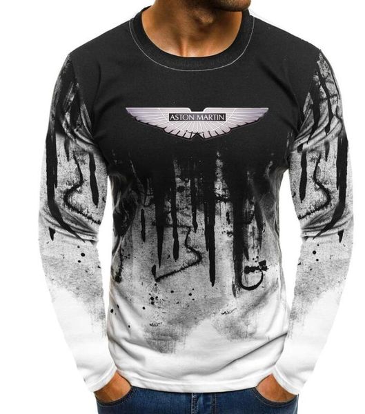 

летний новый aston martin мужчины l-рукав футболки akrapovic мужчин рубашки быстросохнущий одежда
