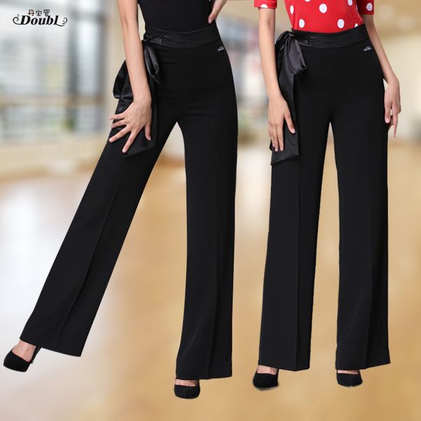 

doubl brand fashion latin dance pants square dance cloths costume pants social practice black chacha samba, Black;red