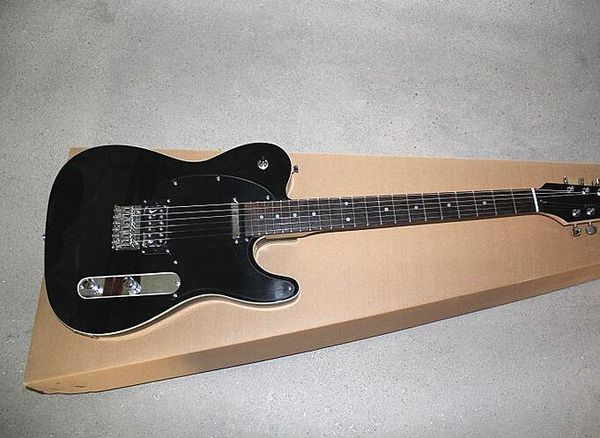 

бесплатная доставка завод пользовательская черный корпус электрогитара с черной накладкой, палисандр накладка, хром hardwares, может быть из