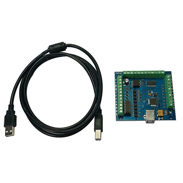 CNC MACH3 USB 4 ejes 100KHz USB suave paso a paso controlador de movimiento tarjeta de control Placa de control de ruptura para Mini máquina de grabado DIY