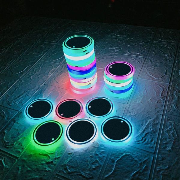 

фары автомобиля сид 7 цветов изменения usb зарядных cup mat люминесцентные pad g6kc